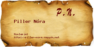 Piller Nóra névjegykártya